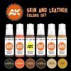 AK Interactive AK11613 3G SKIN AND LEATHER COLORS SET
